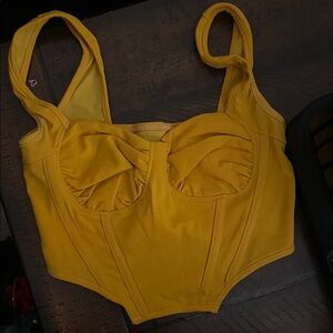 Yellow Bustier Top